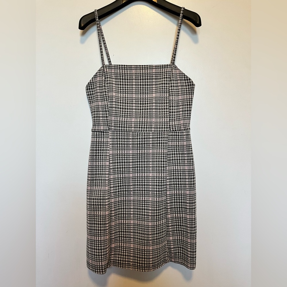 Bershka Plaid Mini Dress